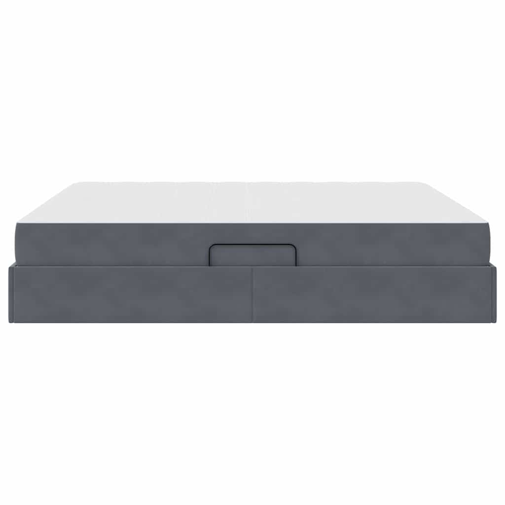 Letto con contenitore e materasso Grigio scuro 160 x 200 cm | homemem39