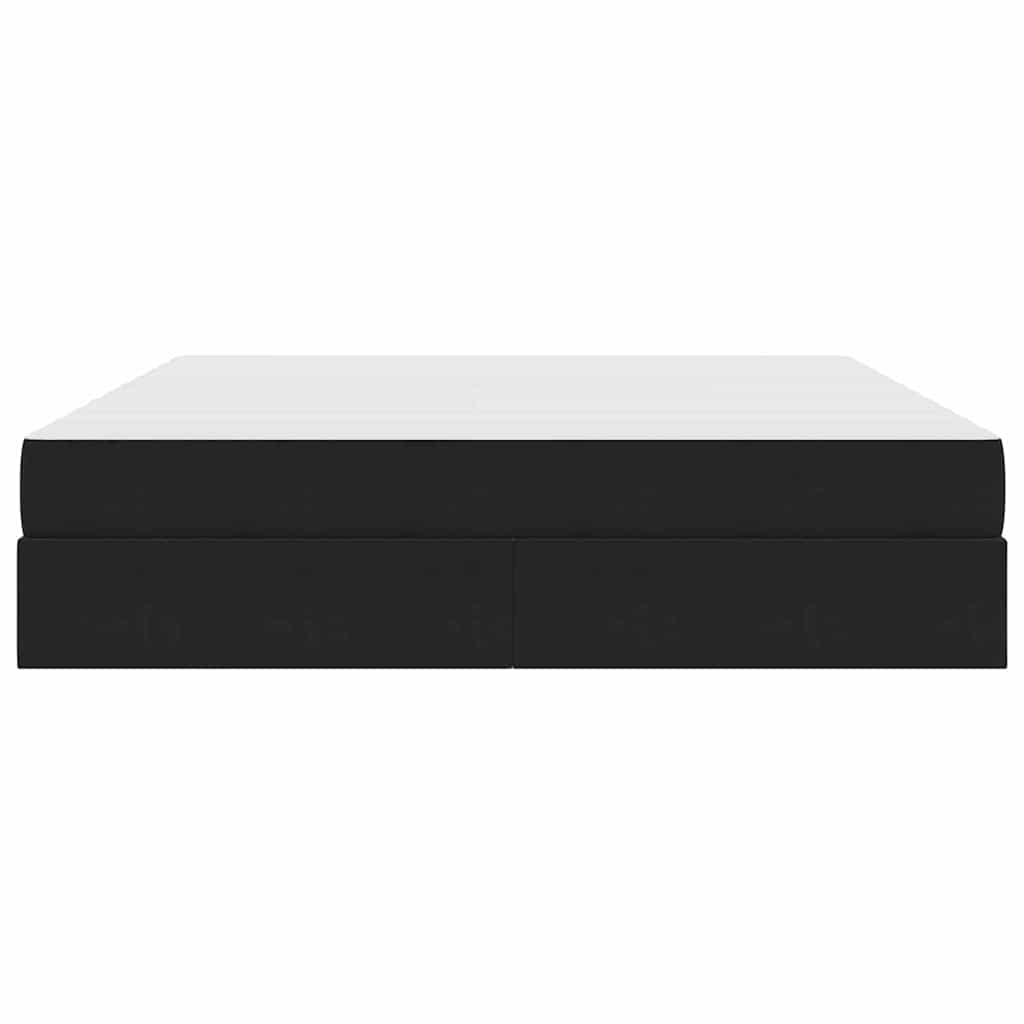 Letto con contenitore e materasso Nero 160 x 200 cm Velluto | homemem39