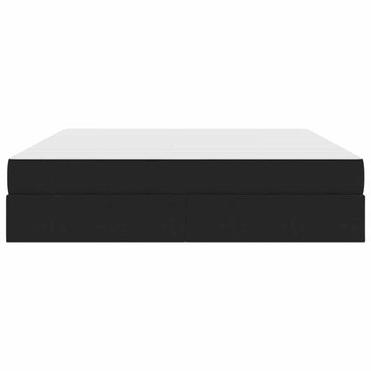 Letto con contenitore e materasso Nero 160 x 200 cm Velluto | homemem39