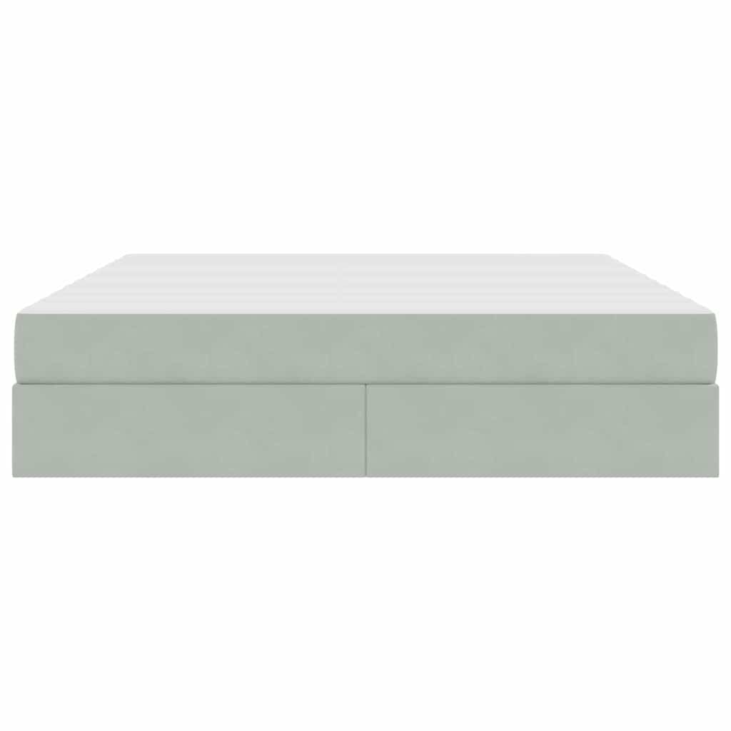 Letto con contenitore e materasso Grigio chiaro 180 x 200 cm | homemem39