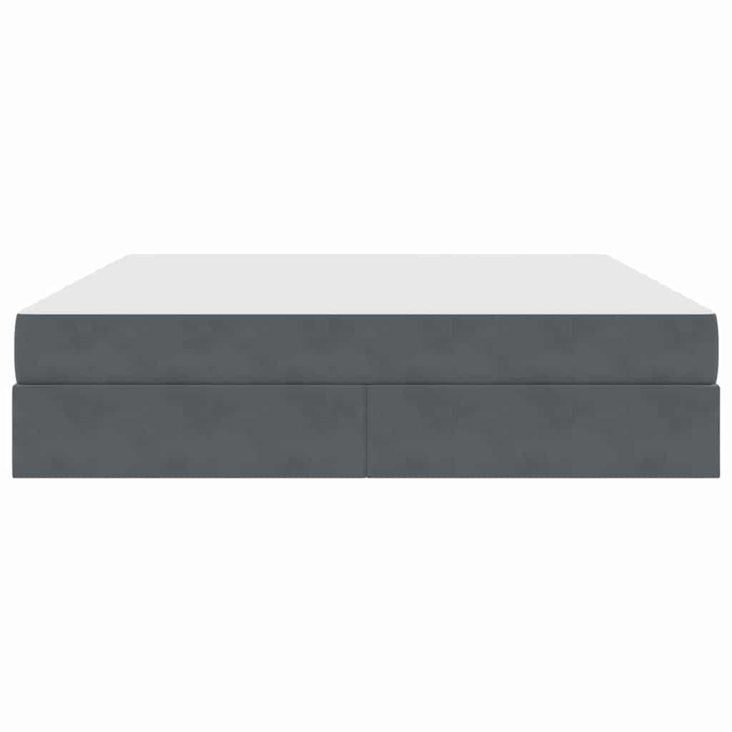 Letto con contenitore e materasso Grigio scuro 180 x 200 cm | homemem39