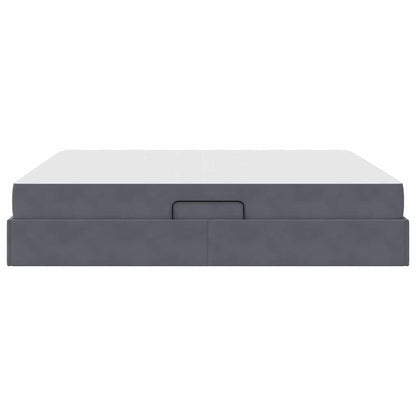 Letto con contenitore e materasso Grigio scuro 180 x 200 cm | homemem39
