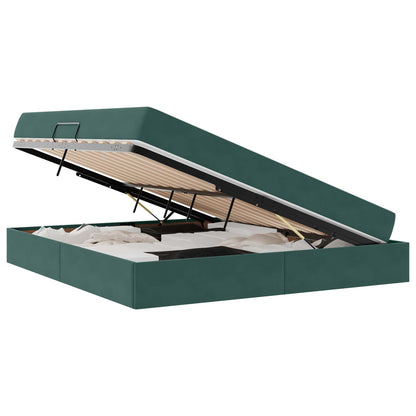 Letto con contenitore e materasso Verde Scuro 180 x 200 cm | homemem39