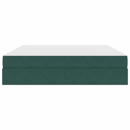 Letto con contenitore e materasso Verde Scuro 180 x 200 cm | homemem39