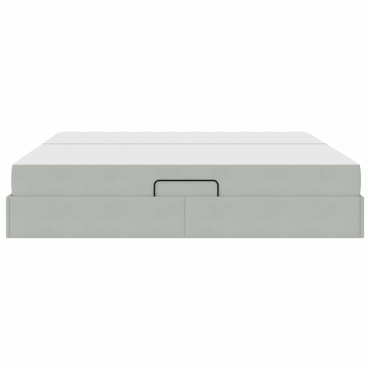 Letto con contenitore e materasso Grigio chiaro 200 x 200 cm | homemem39