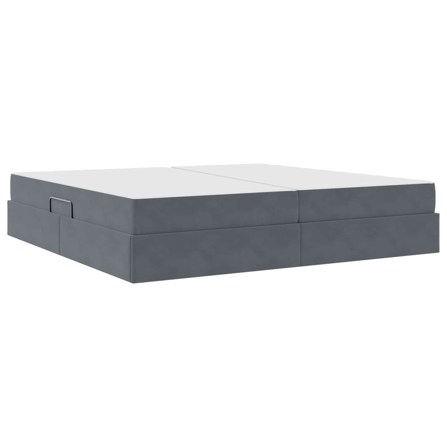 Letto con contenitore e materasso Grigio scuro 200 x 200 cm | homemem39