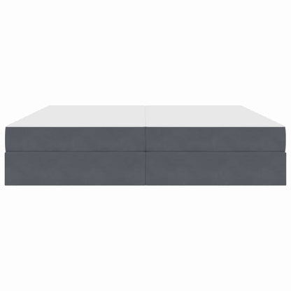 Letto con contenitore e materasso Grigio scuro 200 x 200 cm | homemem39