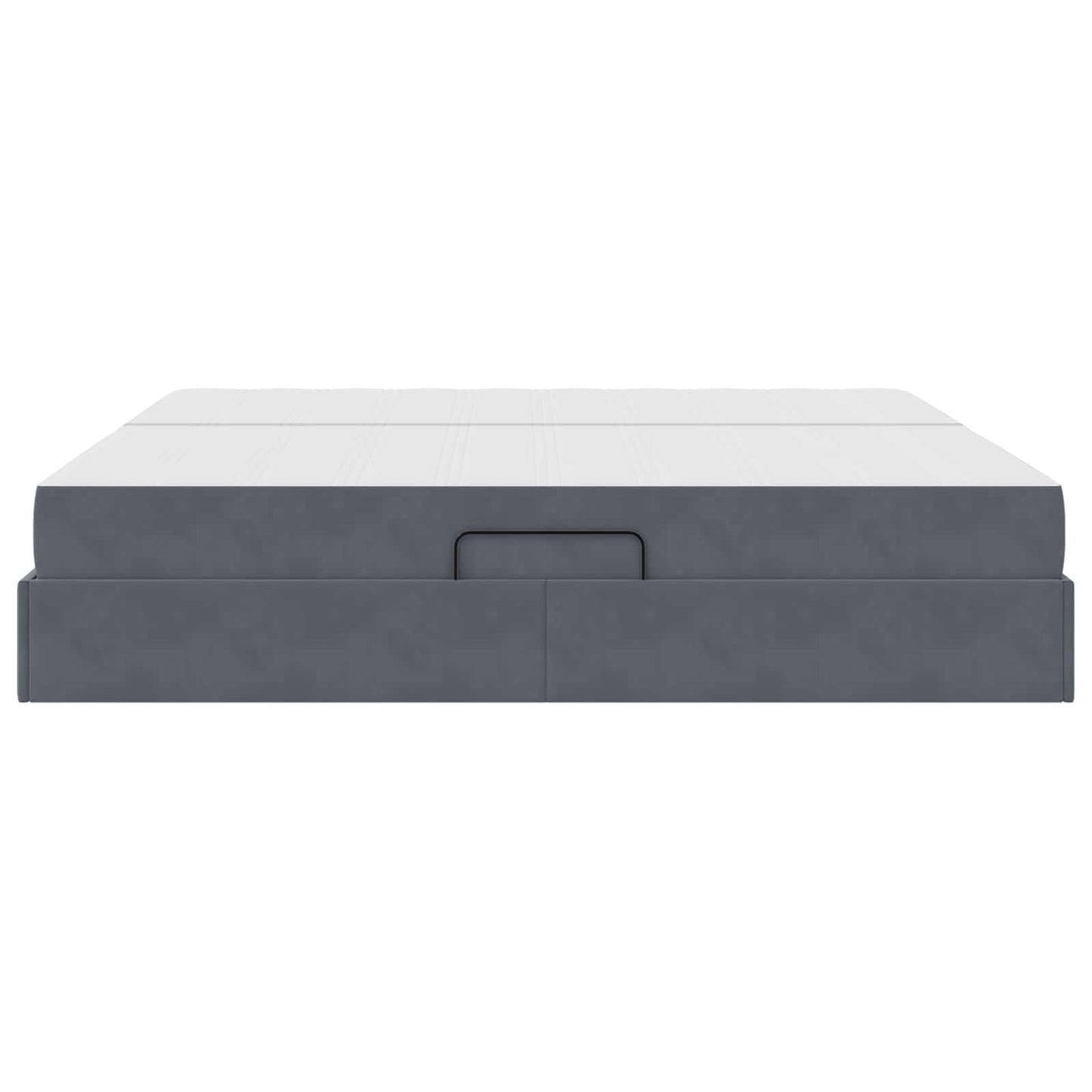 Letto con contenitore e materasso Grigio scuro 200 x 200 cm | homemem39
