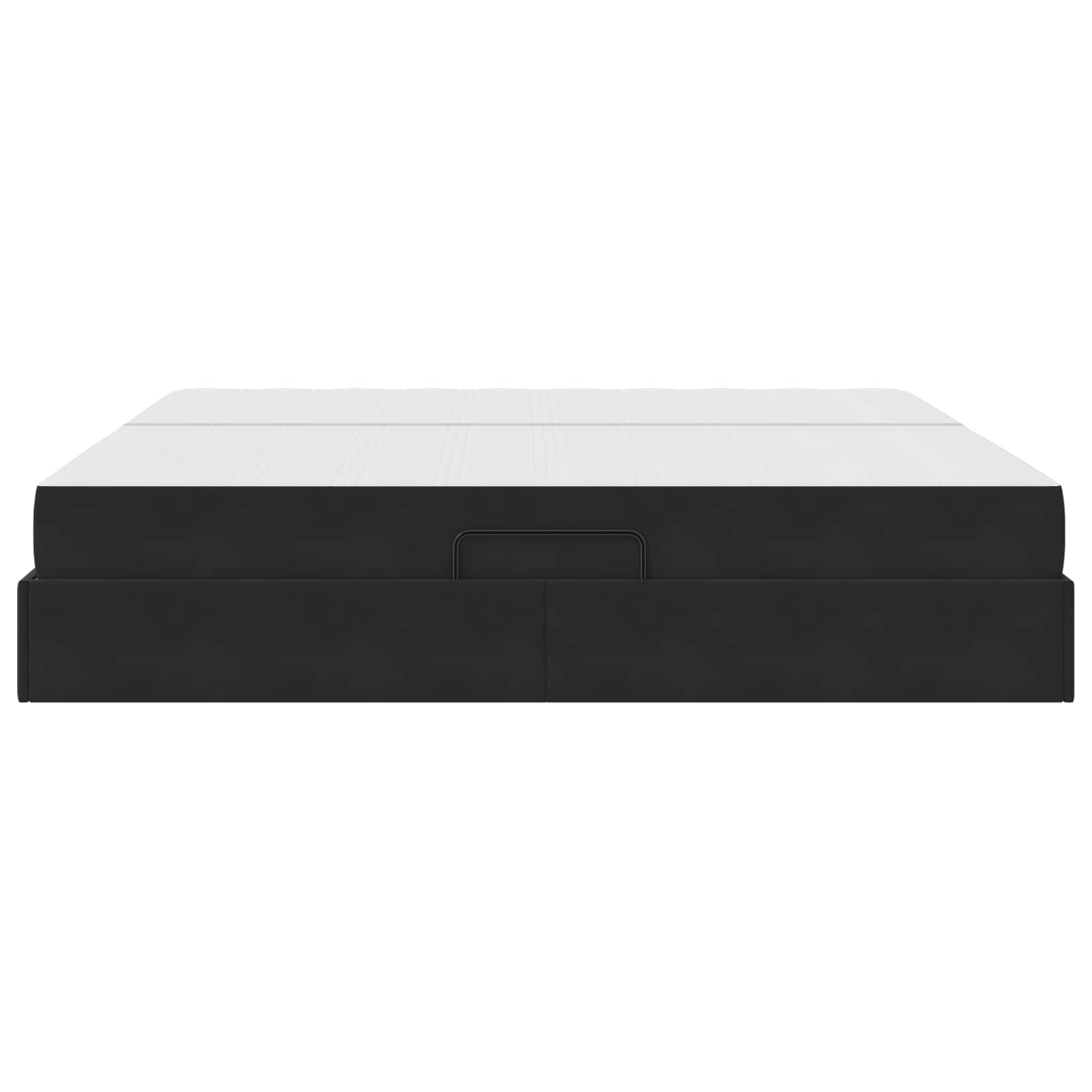 Letto con contenitore e materasso Nero 200 x 200 cm Velluto | homemem39