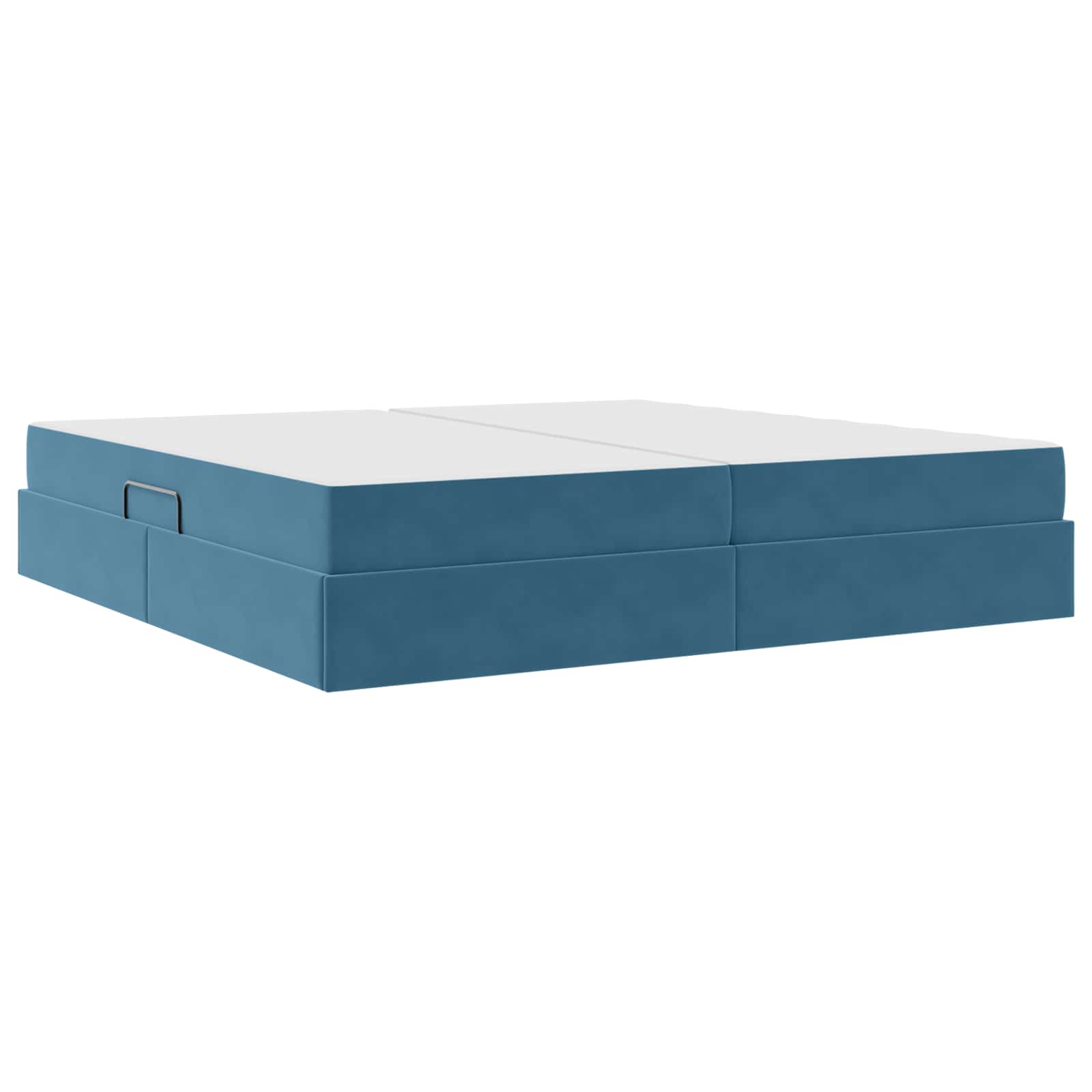 Letto con contenitore e materasso Blu Scuro 200 x 200 cm | homemem39