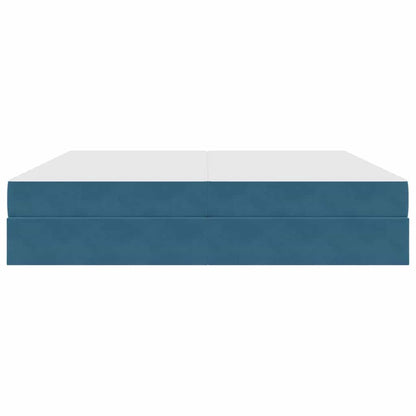 Letto con contenitore e materasso Blu Scuro 200 x 200 cm | homemem39