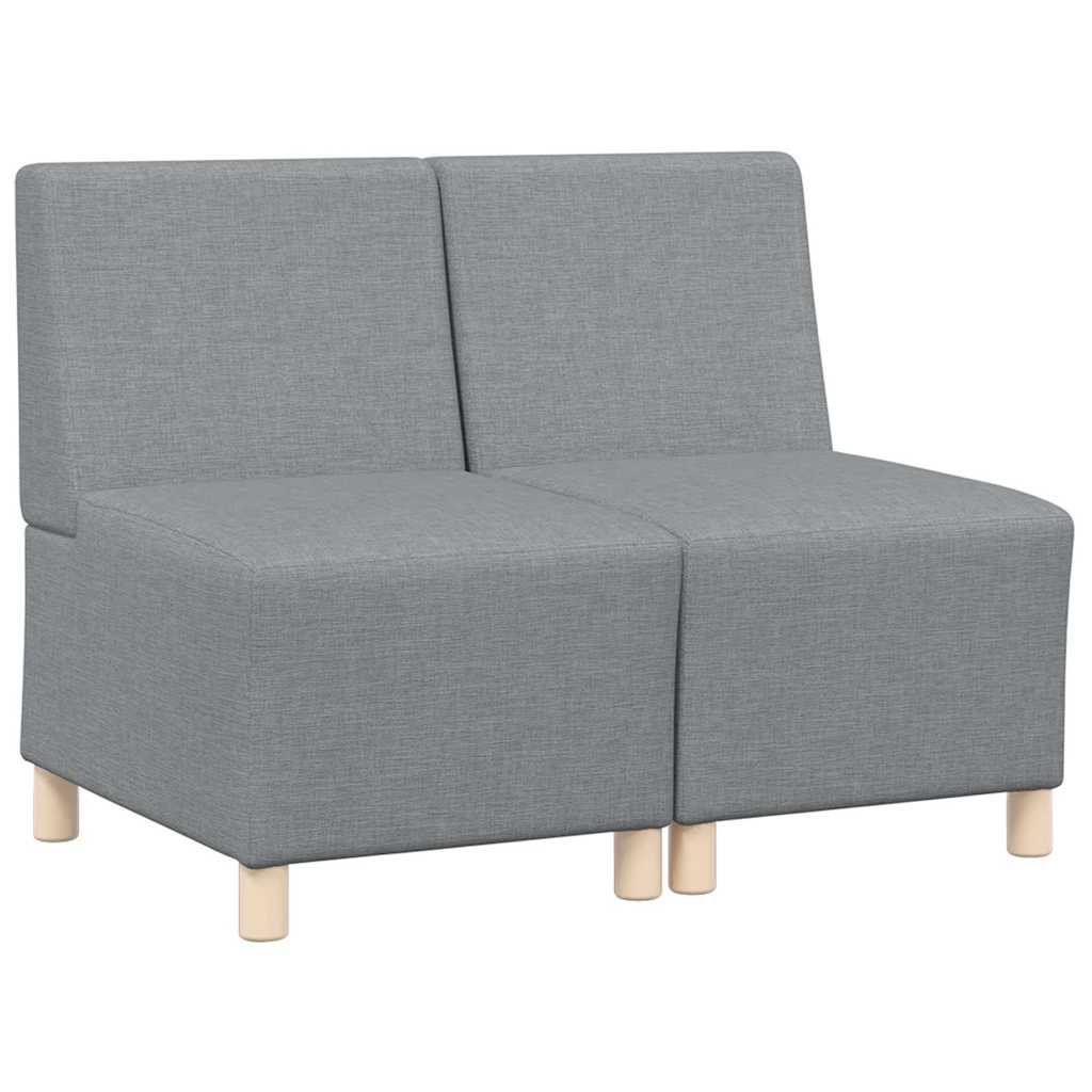 Unità di Divano Modulare Senza Braccioli 2 pcs Grigio chiaro | homemem39