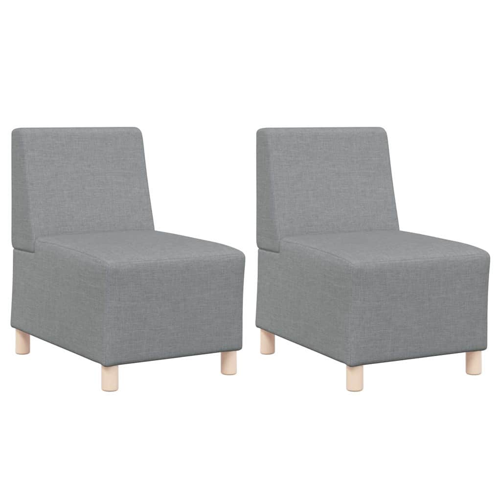 Unità di Divano Modulare Senza Braccioli 2 pcs Grigio chiaro - homemem39