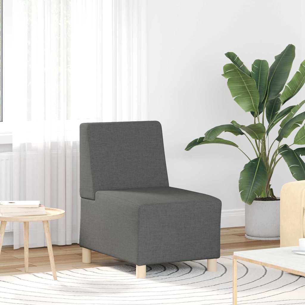 Unità di Divano Modulare Senza Braccioli 2 pcs Grigio scuro