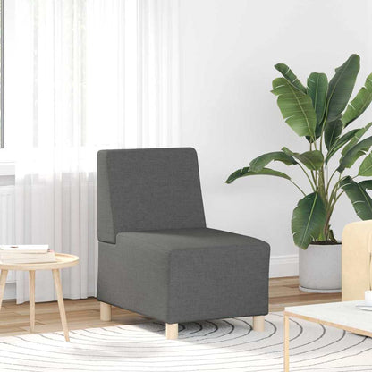 Unità di Divano Modulare Senza Braccioli 2 pcs Grigio scuro