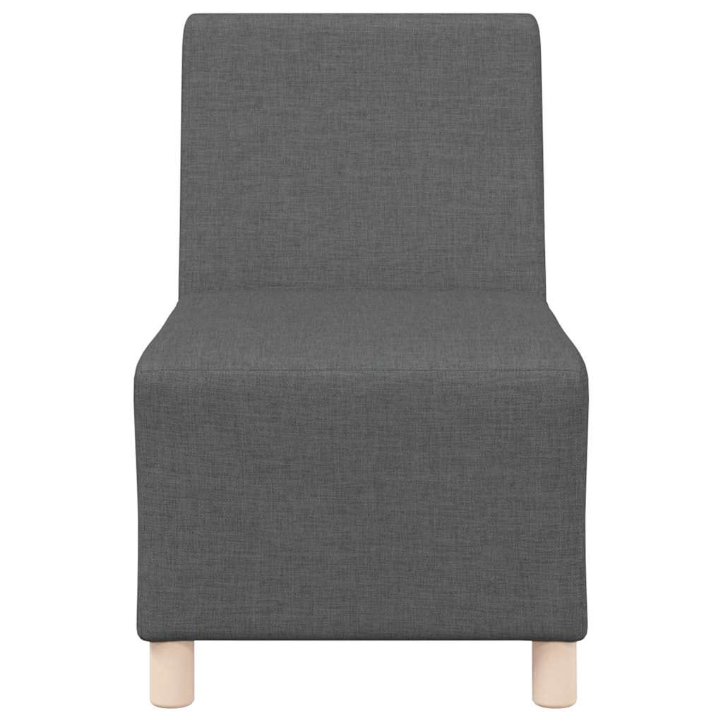 Unità di Divano Modulare Senza Braccioli 2 pcs Grigio scuro