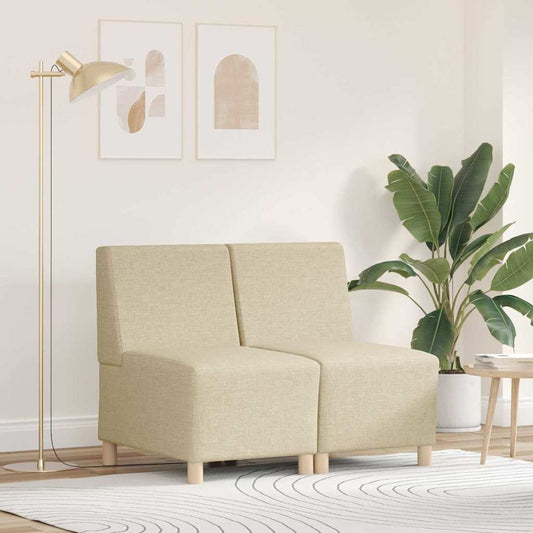 Unità di Divano Modulare Senza Braccioli 2 pcs Crema | homemem39