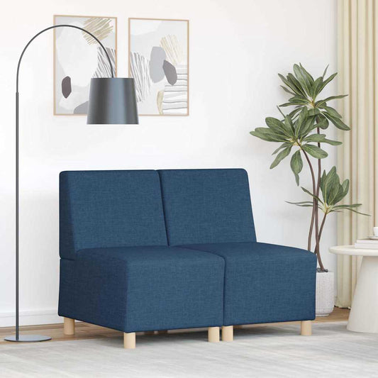 Unità di Divano Modulare Senza Braccioli 2 pcs Blu