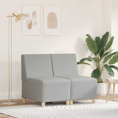 Unità di Divano Modulare Senza Braccioli 2 pcs Grigio nuvola