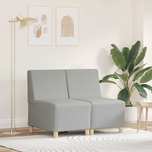 Unità di Divano Modulare Senza Braccioli 2 pcs Grigio nuvola