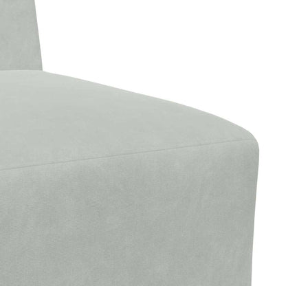 Unità di Divano Modulare Senza Braccioli 2 pcs Grigio chiaro