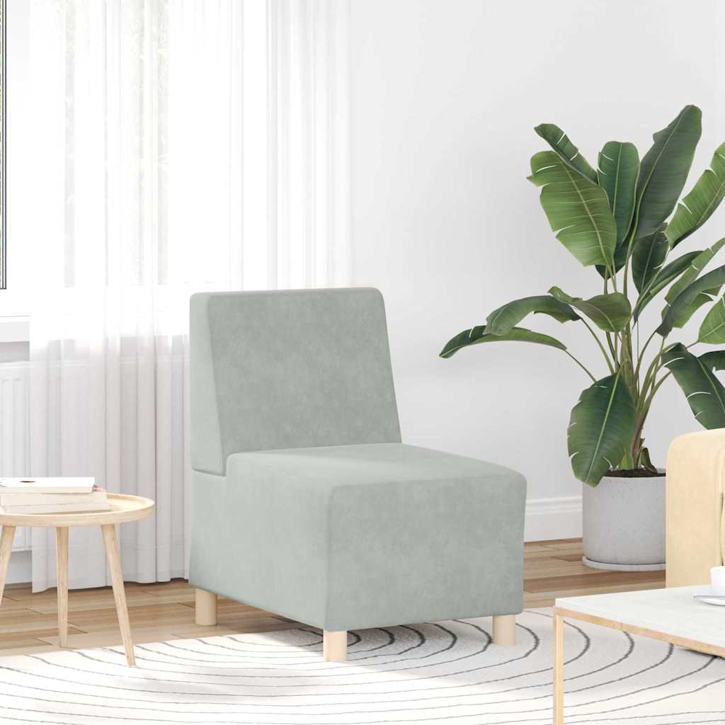 Unità di Divano Modulare Senza Braccioli 2 pcs Grigio chiaro | homemem39