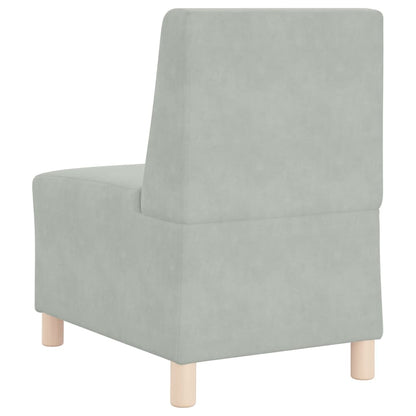 Unità di Divano Modulare Senza Braccioli 2 pcs Grigio chiaro