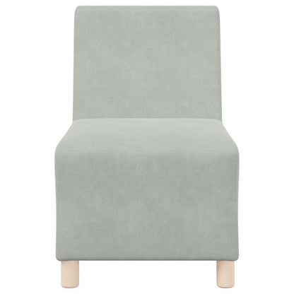 Unità di Divano Modulare Senza Braccioli 2 pcs Grigio chiaro