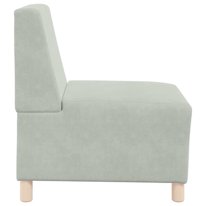 Unità di Divano Modulare Senza Braccioli 2 pcs Grigio chiaro