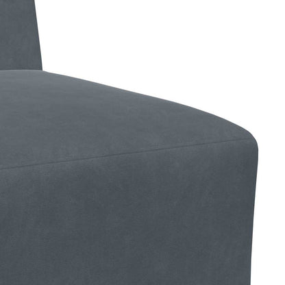 Unità di Divano Modulare Senza Braccioli 2 pcs Grigio scuro