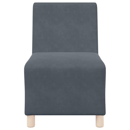 Unità di Divano Modulare Senza Braccioli 2 pcs Grigio scuro