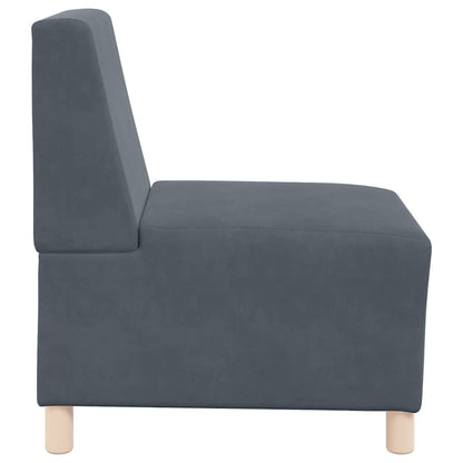 Unità di Divano Modulare Senza Braccioli 2 pcs Grigio scuro