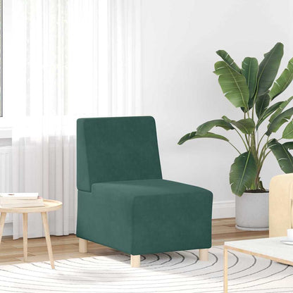 Unità di Divano Modulare Senza Braccioli 2 pcs Verde scuro