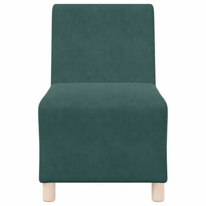 Unità di Divano Modulare Senza Braccioli 2 pcs Verde scuro