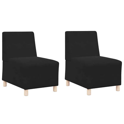 Unità di Divano Modulare Senza Braccioli 2 pcs Nero
