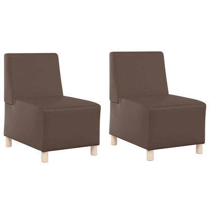 Unità di Divano Modulare Senza Braccioli 2 pcs Marrone