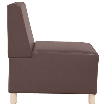 Unità di Divano Modulare Senza Braccioli 2 pcs Marrone