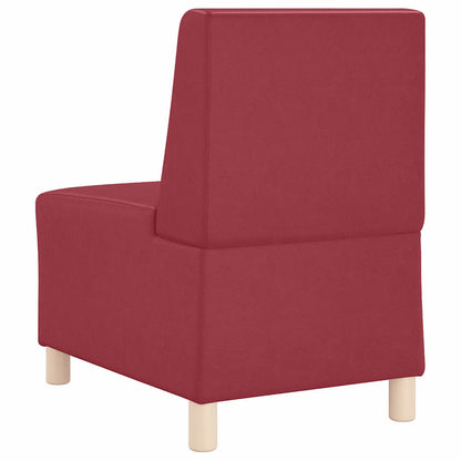 Unità di Divano Modulare Senza Braccioli 2 pcs Rosso vino
