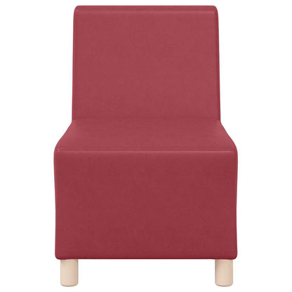 Unità di Divano Modulare Senza Braccioli 2 pcs Rosso vino