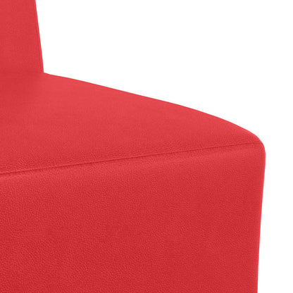 Unità di Divano Modulare Senza Braccioli 2 pcs Rosso