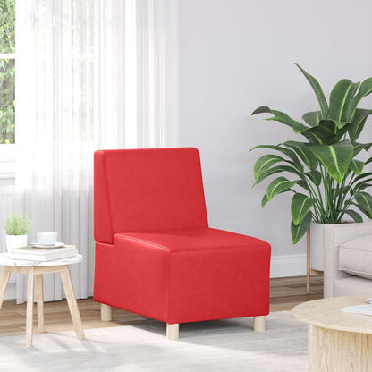 Unità di Divano Modulare Senza Braccioli 2 pcs Rosso