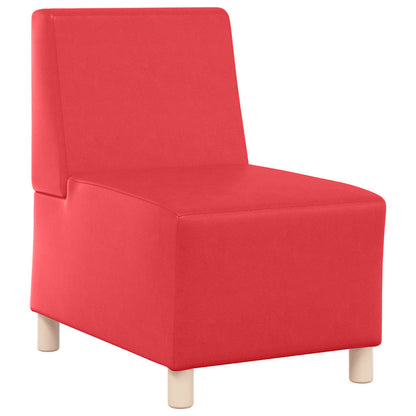 Unità di Divano Modulare Senza Braccioli 2 pcs Rosso