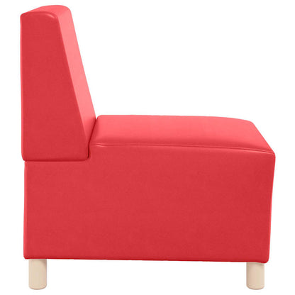 Unità di Divano Modulare Senza Braccioli 2 pcs Rosso