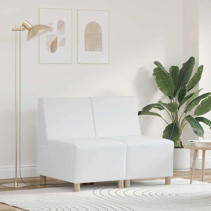 Unità di Divano Modulare Senza Braccioli 2 pcs Bianco