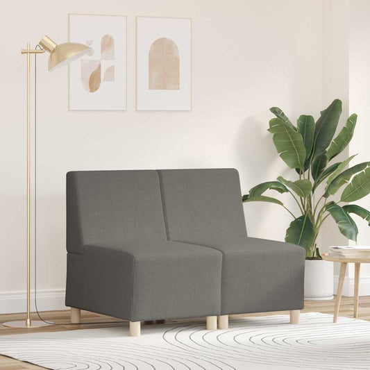 Unità di Divano Modulare Senza Braccioli 2 pcs Grigio chiaro