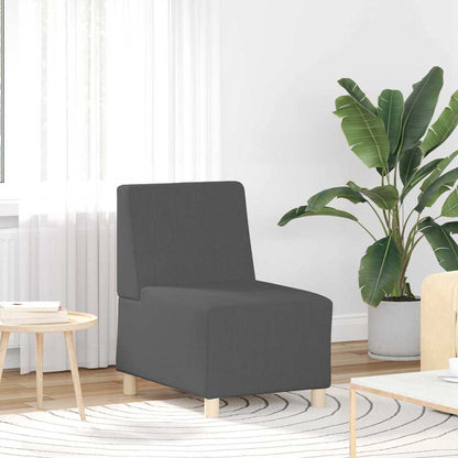 Unità di Divano Modulare Senza Braccioli 2 pcs Grigio scuro