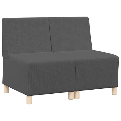Unità di Divano Modulare Senza Braccioli 2 pcs Grigio scuro