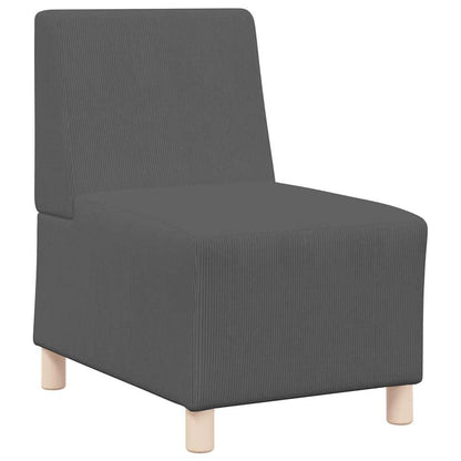 Unità di Divano Modulare Senza Braccioli 2 pcs Grigio scuro