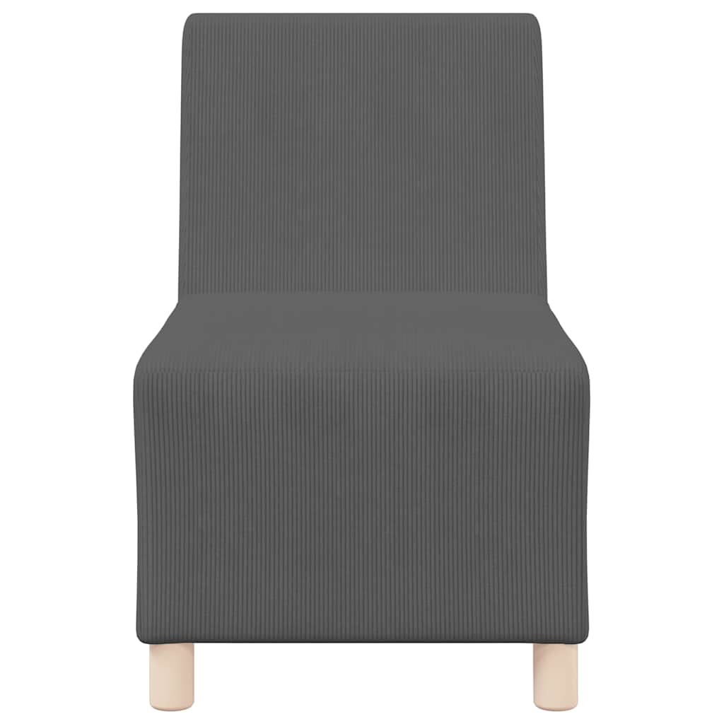 Unità di Divano Modulare Senza Braccioli 2 pcs Grigio scuro