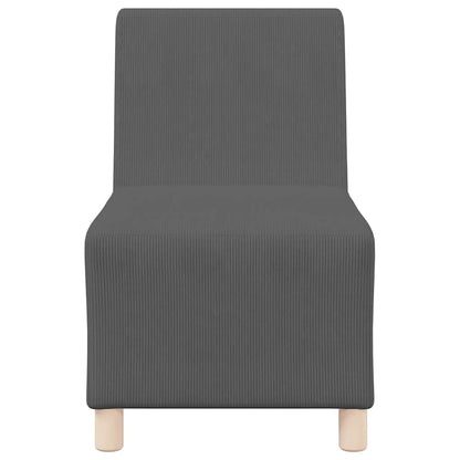 Unità di Divano Modulare Senza Braccioli 2 pcs Grigio scuro
